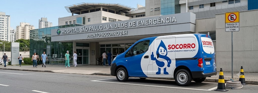 Profissional realizando Desentupimento e Manutenção Preventiva para Hospitais, Clínicas e Postos de Saúde em Penha